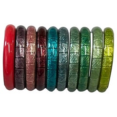 Hidalgo Sterling Silver Enamel Ring Set
