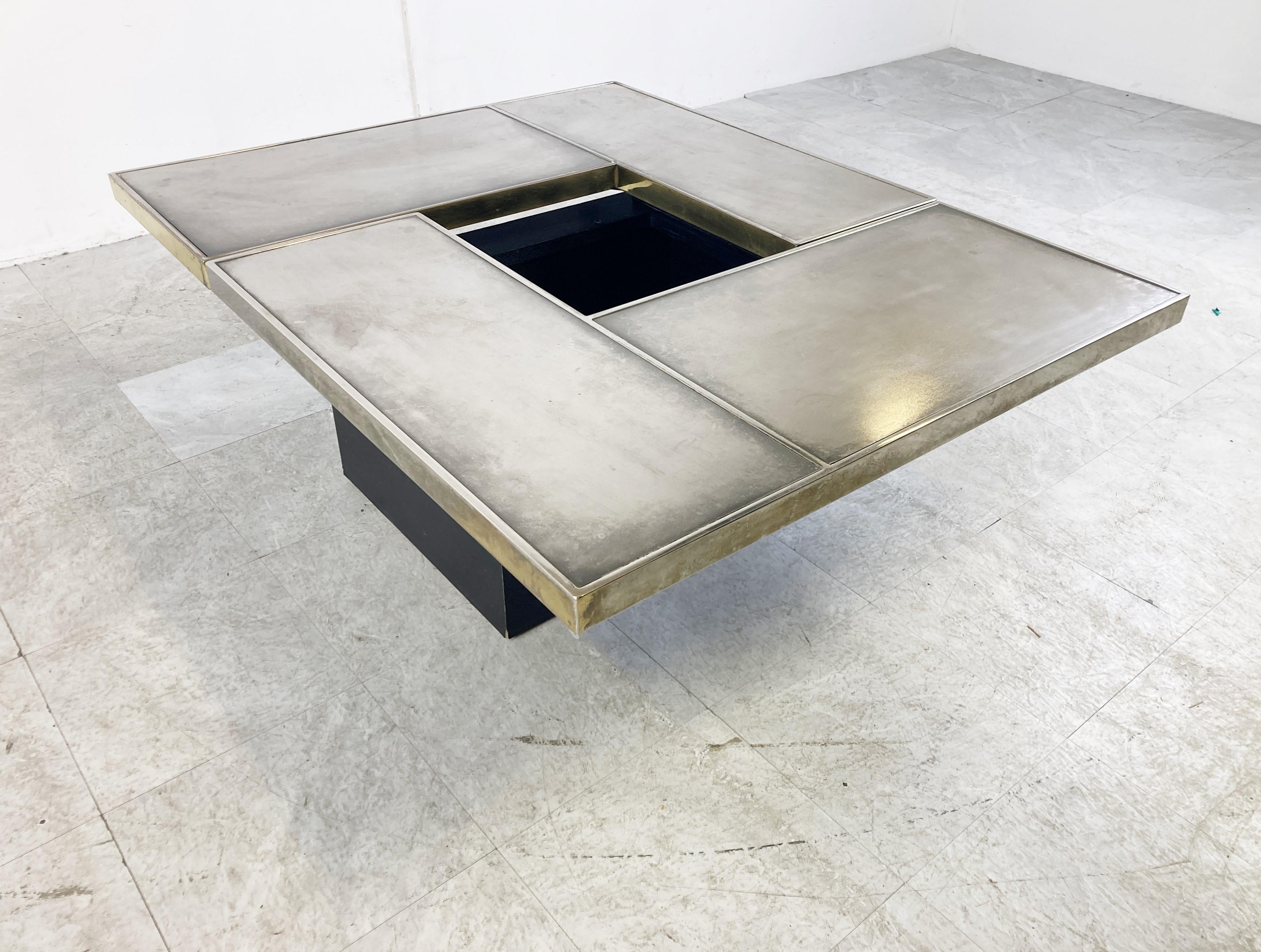 Hidden Bar Coffee Table by Willy Rizzo, 1970s 3