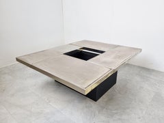 Table basse de bar cachée par Willy Rizzo, années 1970