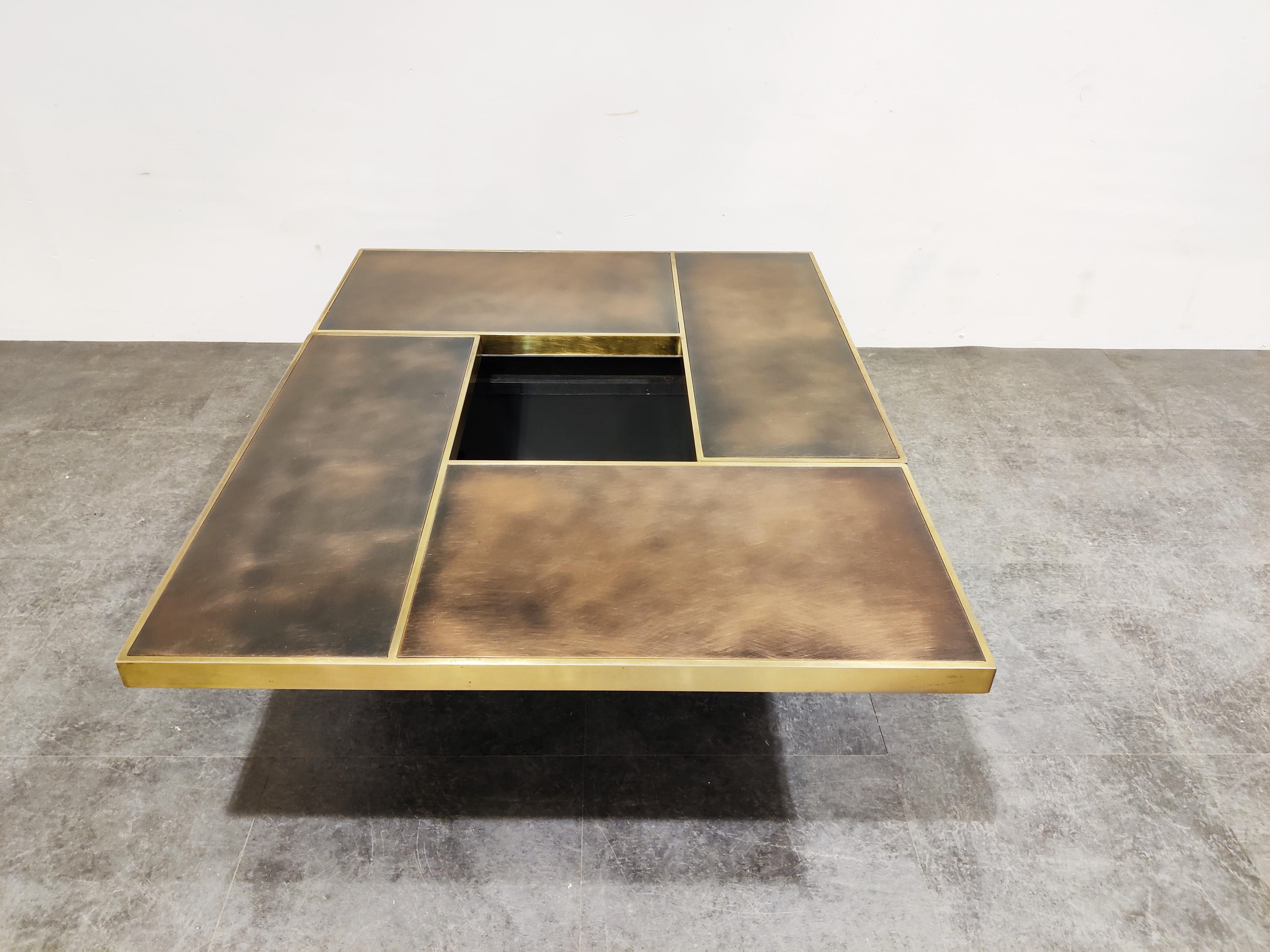 Hidden Bar Coffee Table by Willy Rizzo, 1970s In Fair Condition In HEVERLEE, BE