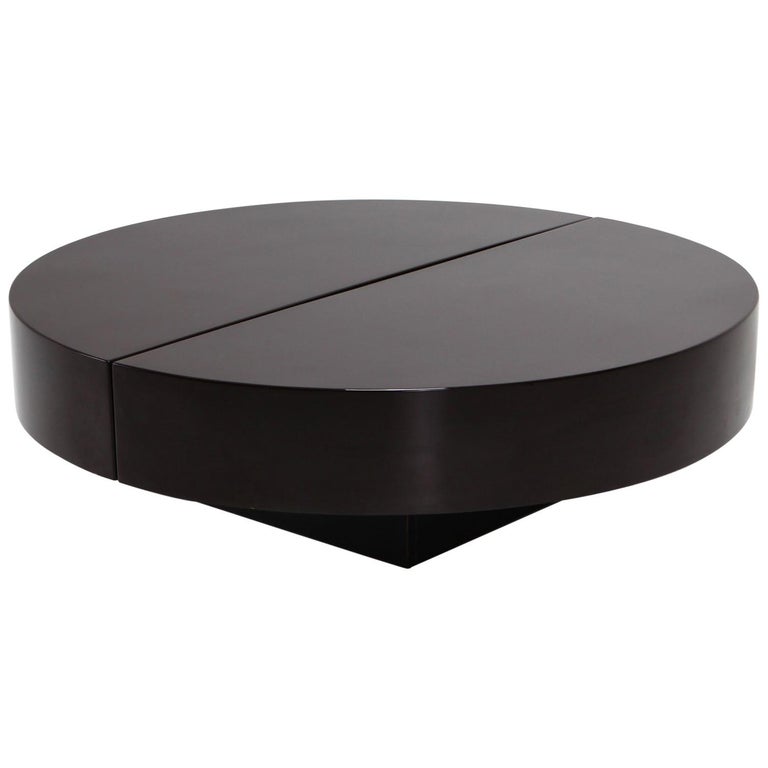 Hidden Bar Lacquered Coffee Table at 1stDibs