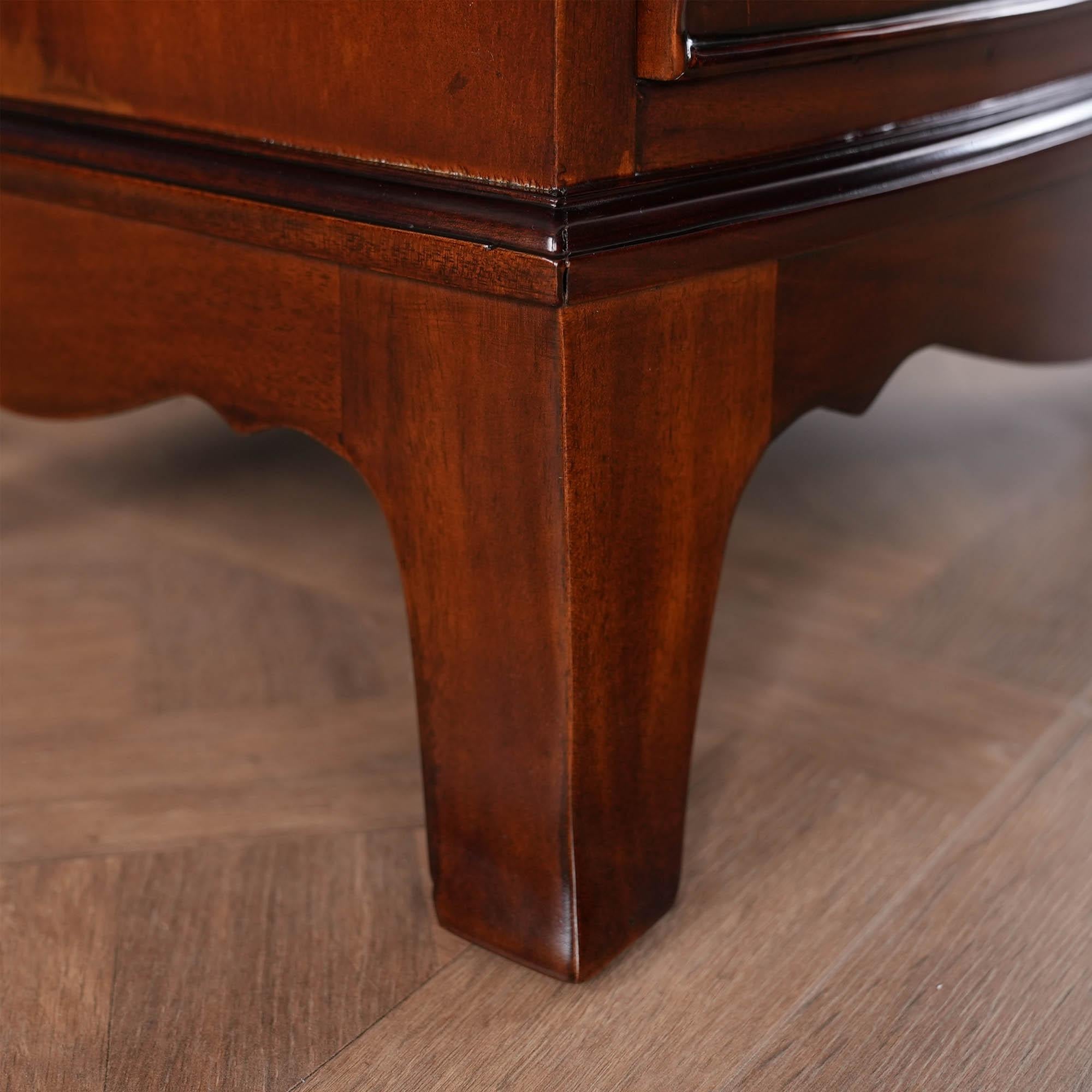 Hand-Carved Hidden Drawer Desk For Sale