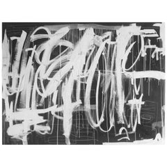 "Hidden Figures 1", Gray and White Original Painting by Karina Gentinetta