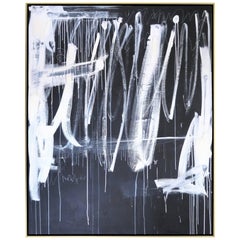 "Hidden Figures No. 2" Gray & White Original Painting by Karina Gentinetta 48x60