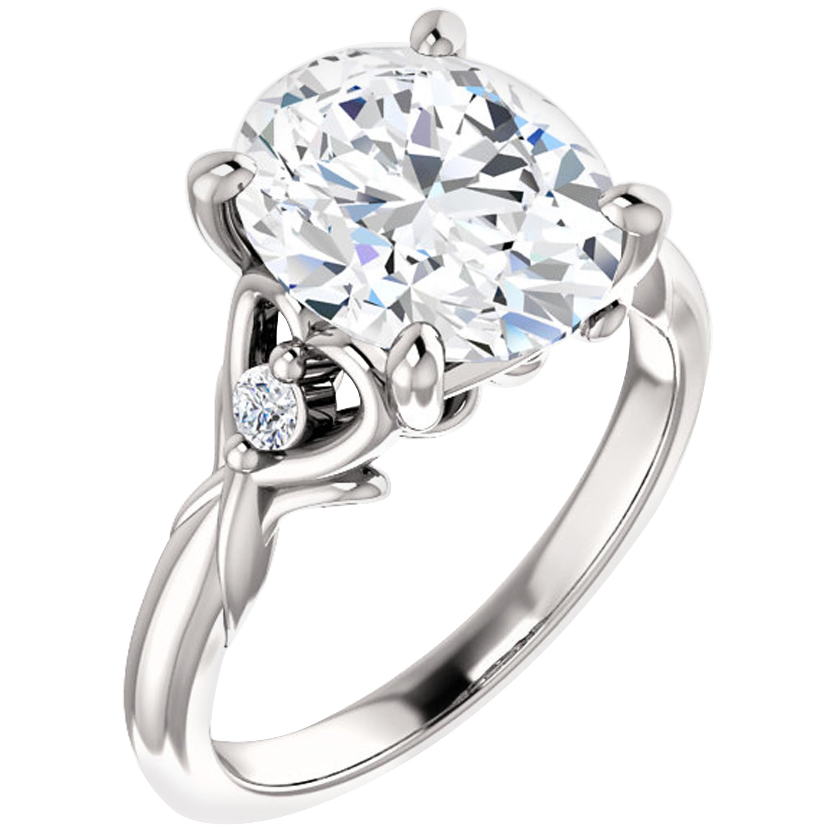 Hidden Heart Cathedral Style Diamond 