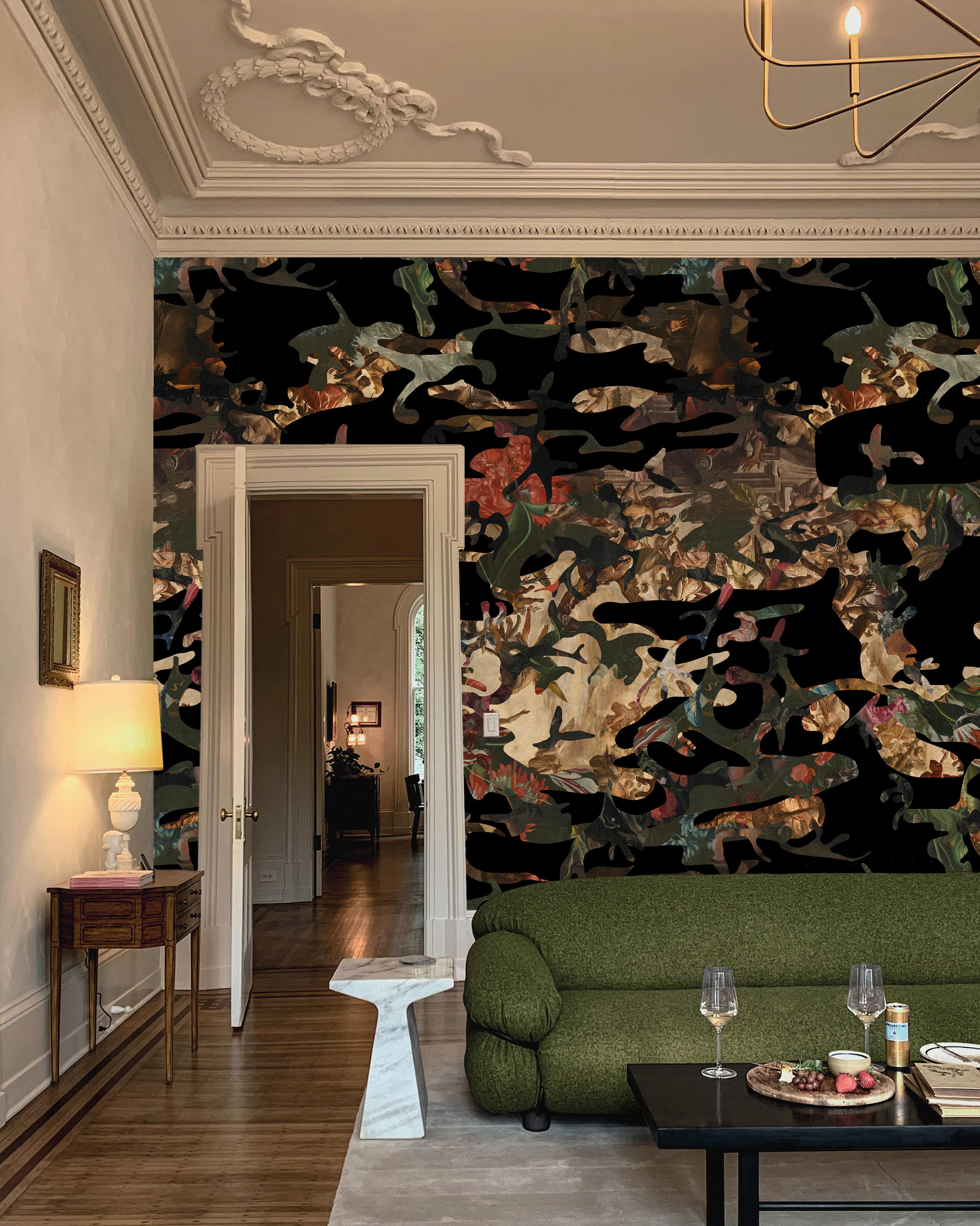 Italiano Hidden in Plain Sight, Carta da parati, Collezione Racconti di Magnus Gjoen in vendita