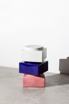 Hidden Secret Three-Piece Decorative Object in Glazed Ceramic by BERTO