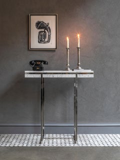 Verborgenes Sideboard aus Carrara-Weiß und Chrom von Lagu