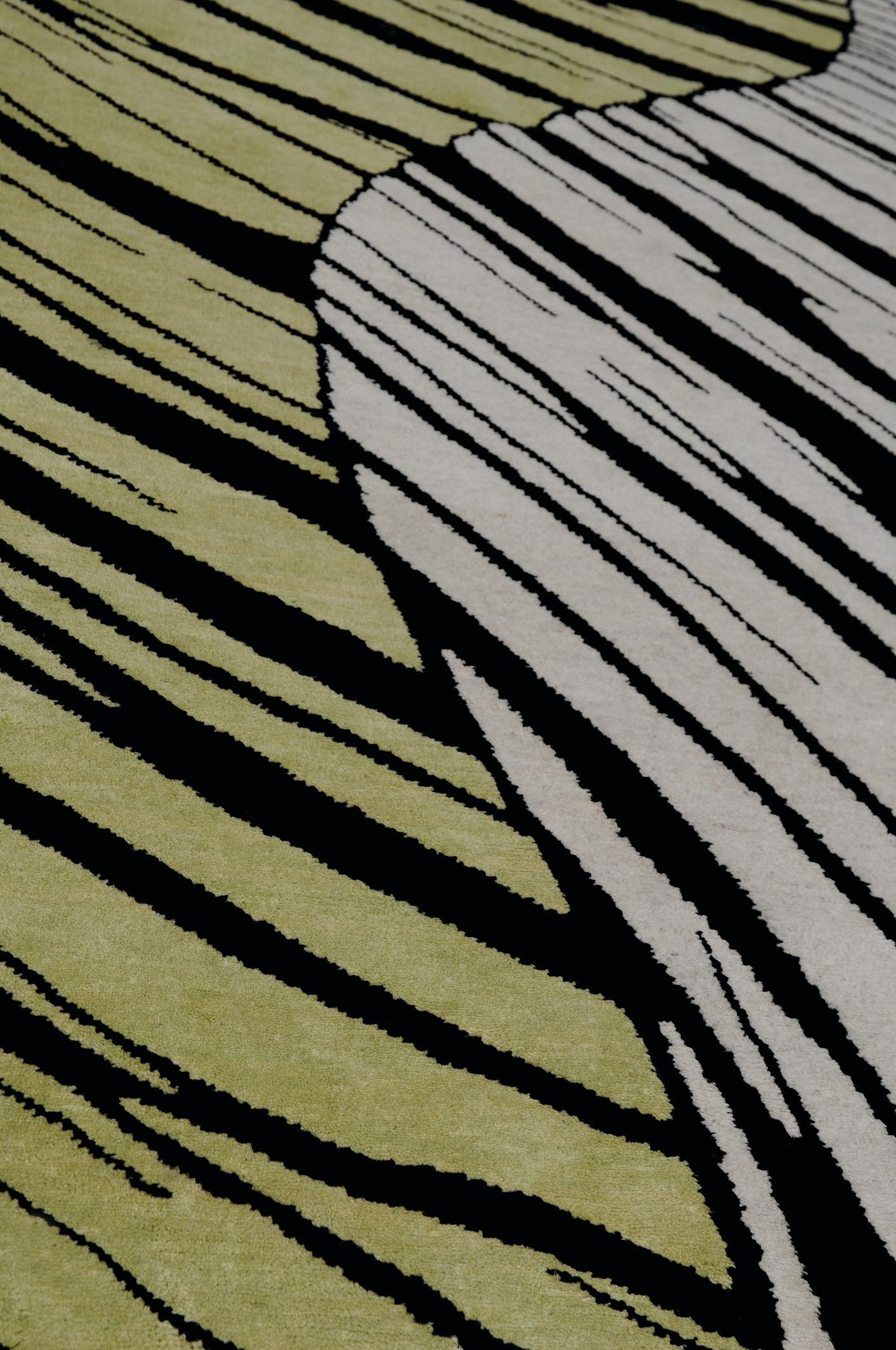 Hidden Tiger - Setsu & Shinobu Ito Modern Design Rug Carpet Wool Viscose Cotton Handknotted

'Wild Furs' is a rugs project with a theme: the coat of a wild animal, combined, with references from todays culture and rites. Several designers and