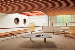 Hidde's Coffee Table - 55 "Fiftyfive"-  Stain Oak Top & Brass Legs 1600x1200 mm