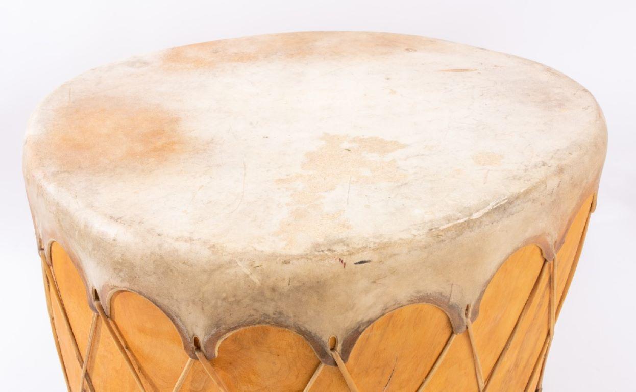 Native American Hide Covered Drum, 20th C For Sale
