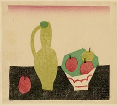 Seibutsu (Nature morte)  Un vase et des pommes