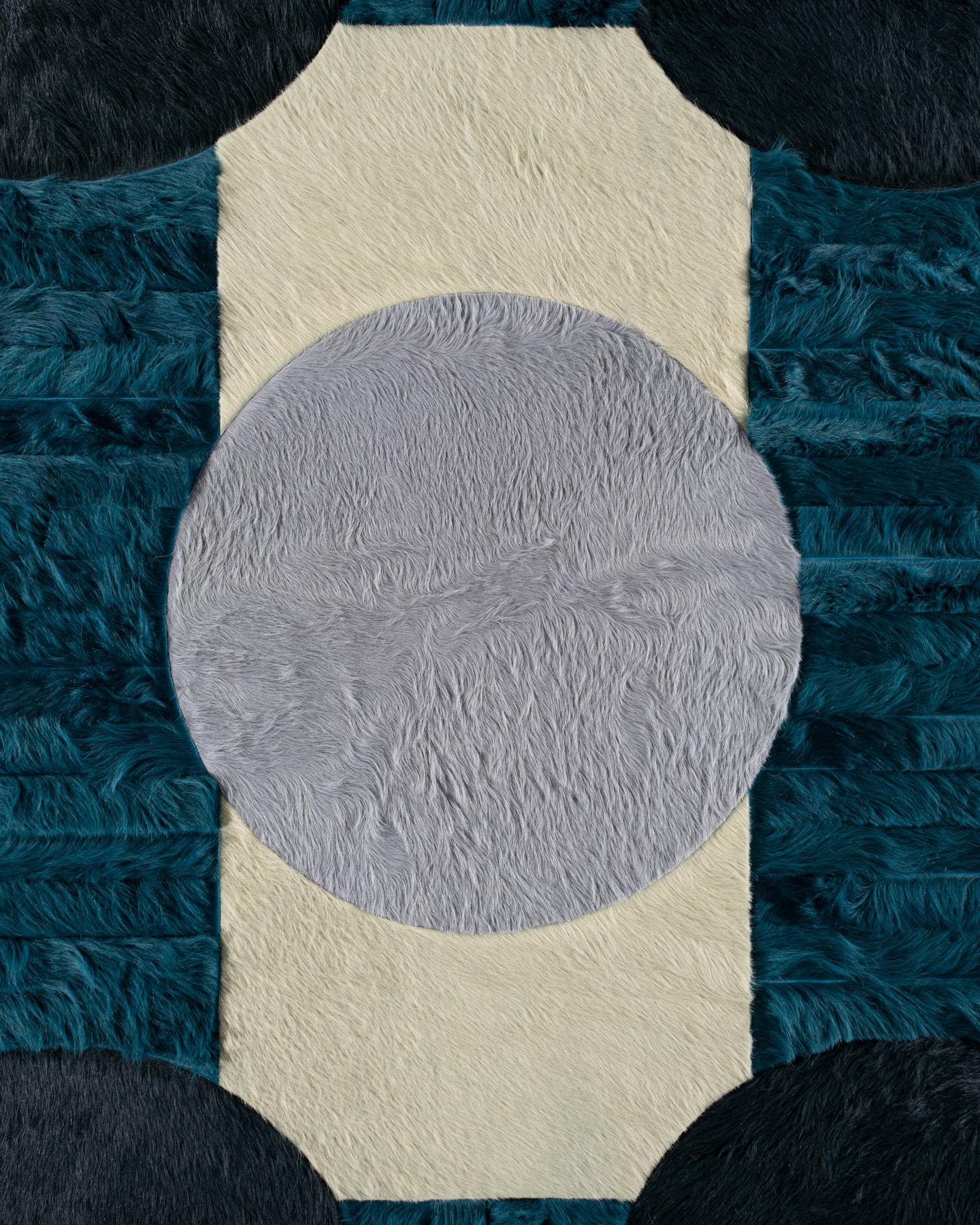 Fait main Tapis Hide par I Douglas Friedman (10ft x 8ft) en vente