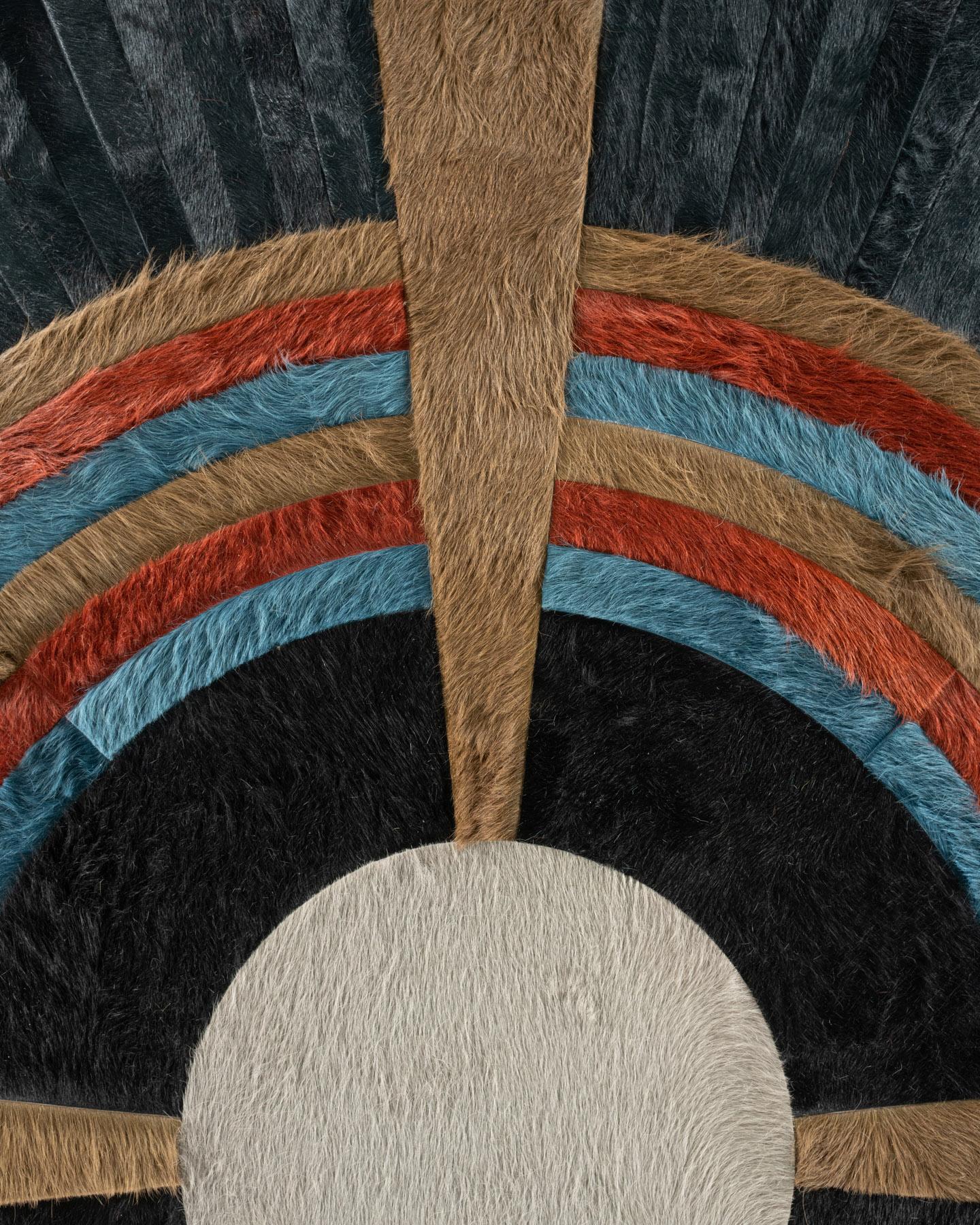 Américain Tapis Hide par I Douglas Friedman (11ft de diamètre) en vente