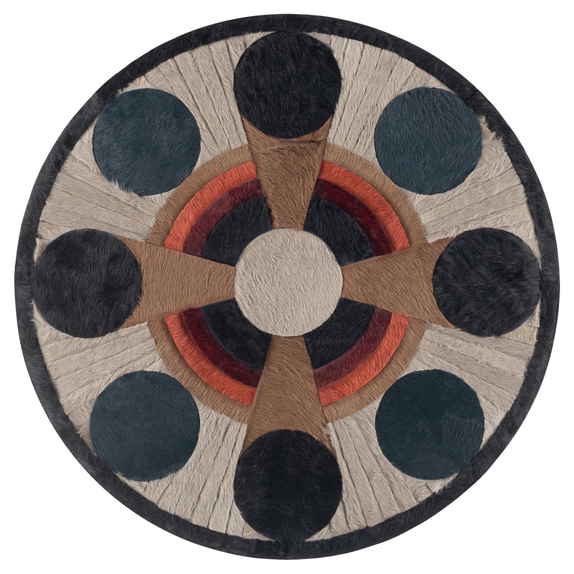 Tapis Hide par I Douglas Friedman (5ft de diamètre)