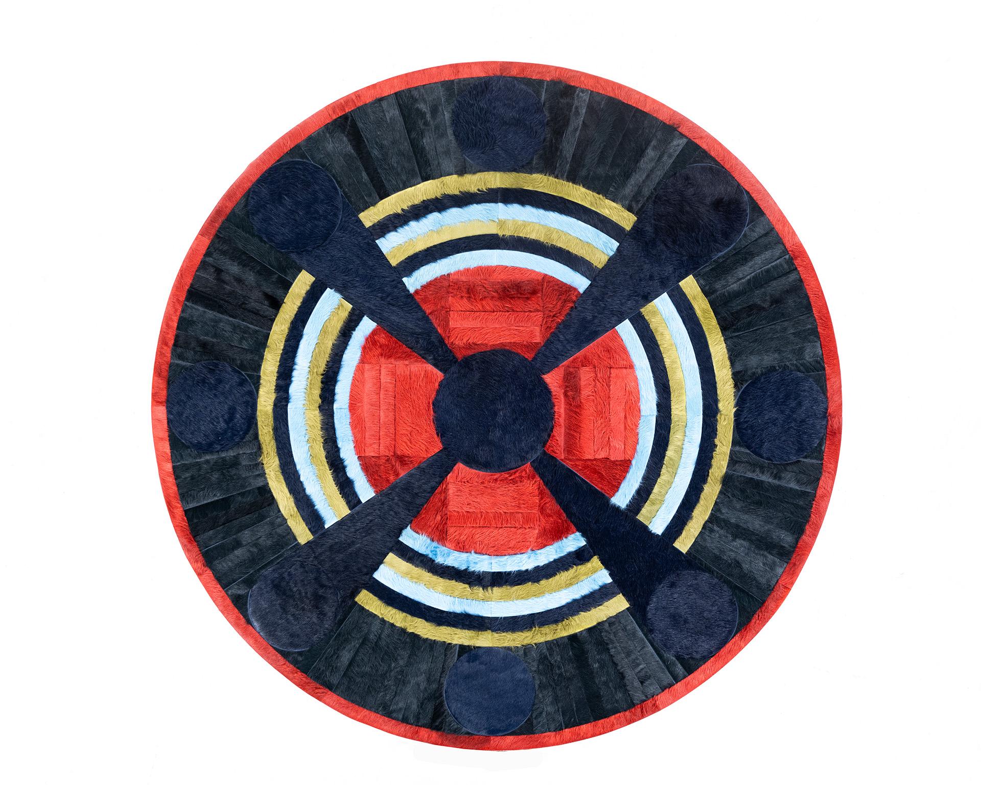 Américain Tapis Hide par I Douglas Friedman (7ft 6in diameter) en vente