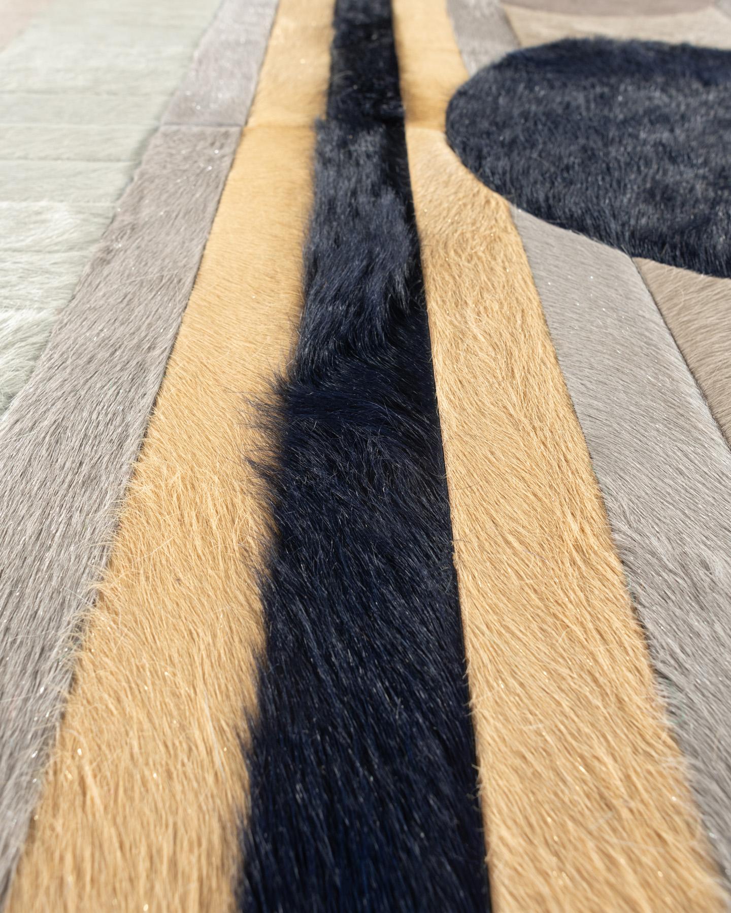 Cuir de vache Tapis Hide par Douglas Friedman (1,5m x 1,5m) en vente