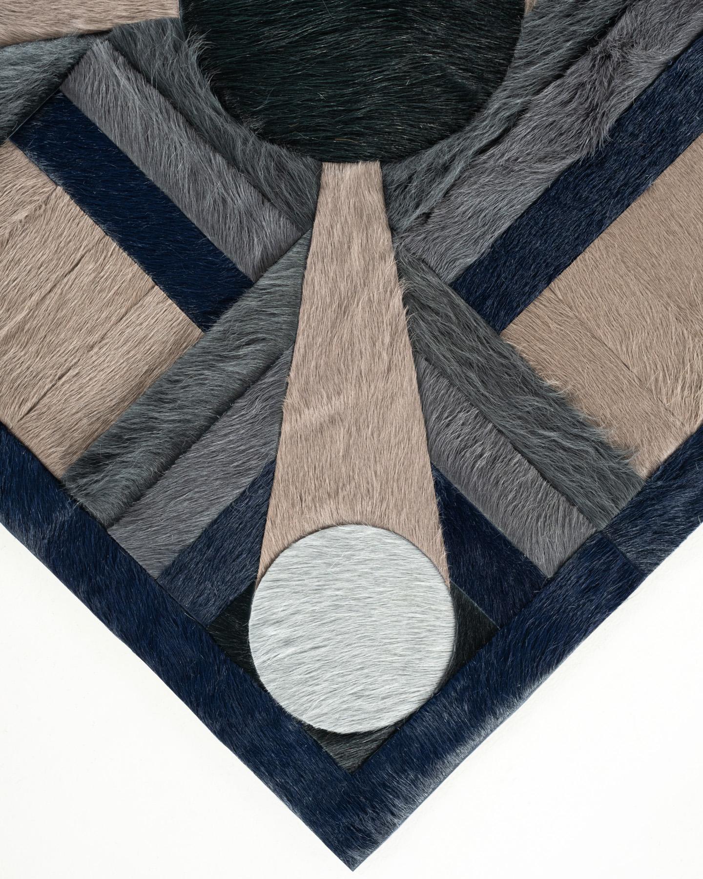 Fait main Tapis Hide par I Douglas Friedman (8ft x 3ft) en vente