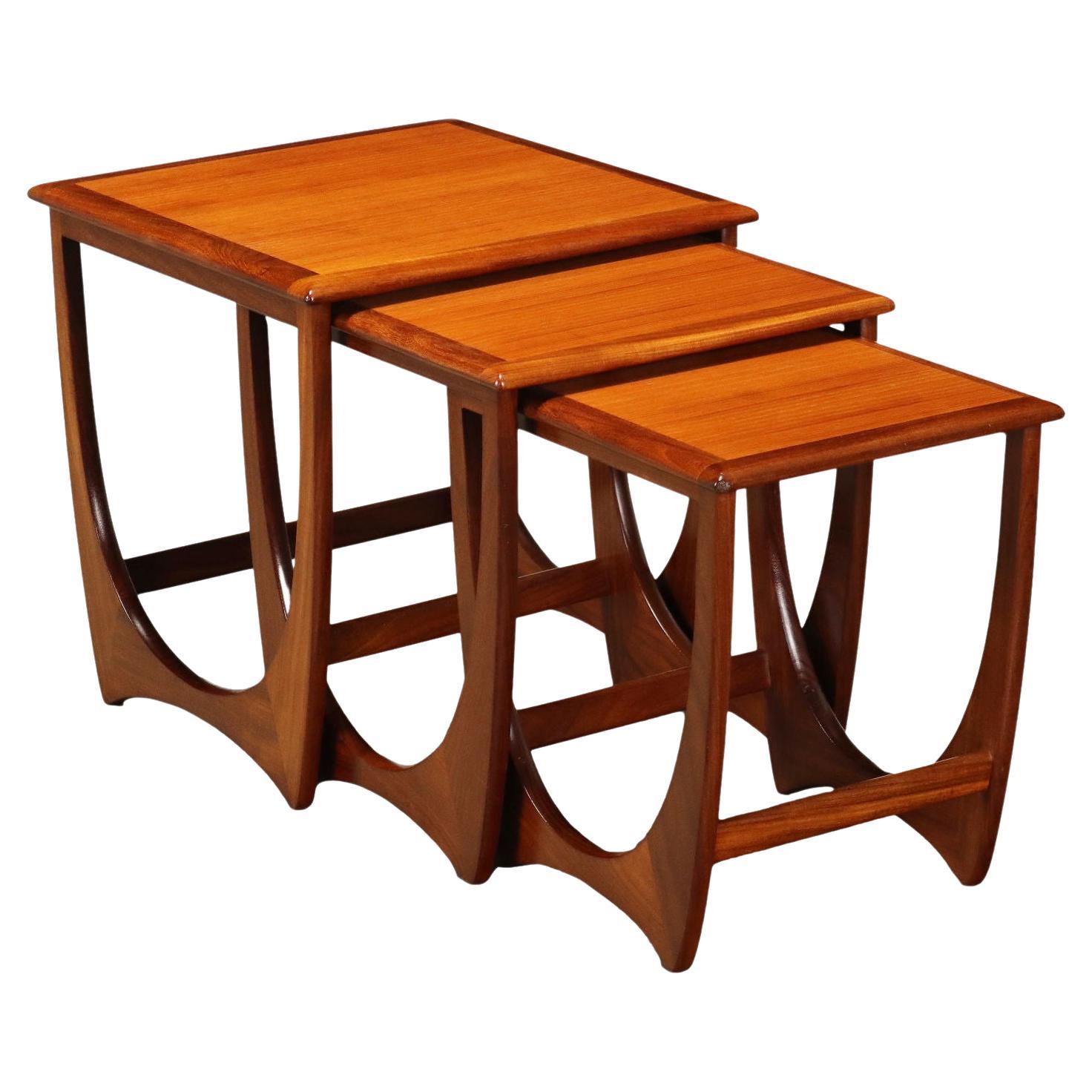 G Plan Cloverleaf Glass Top Coffee Table at 1stDibs