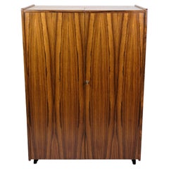 Hideaway Desk Cabinet/Secretary Made In Rosewood From 1960s