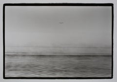 Bird Over Calm Sea, Japan, 1977, Black and White, Silver Gelatin