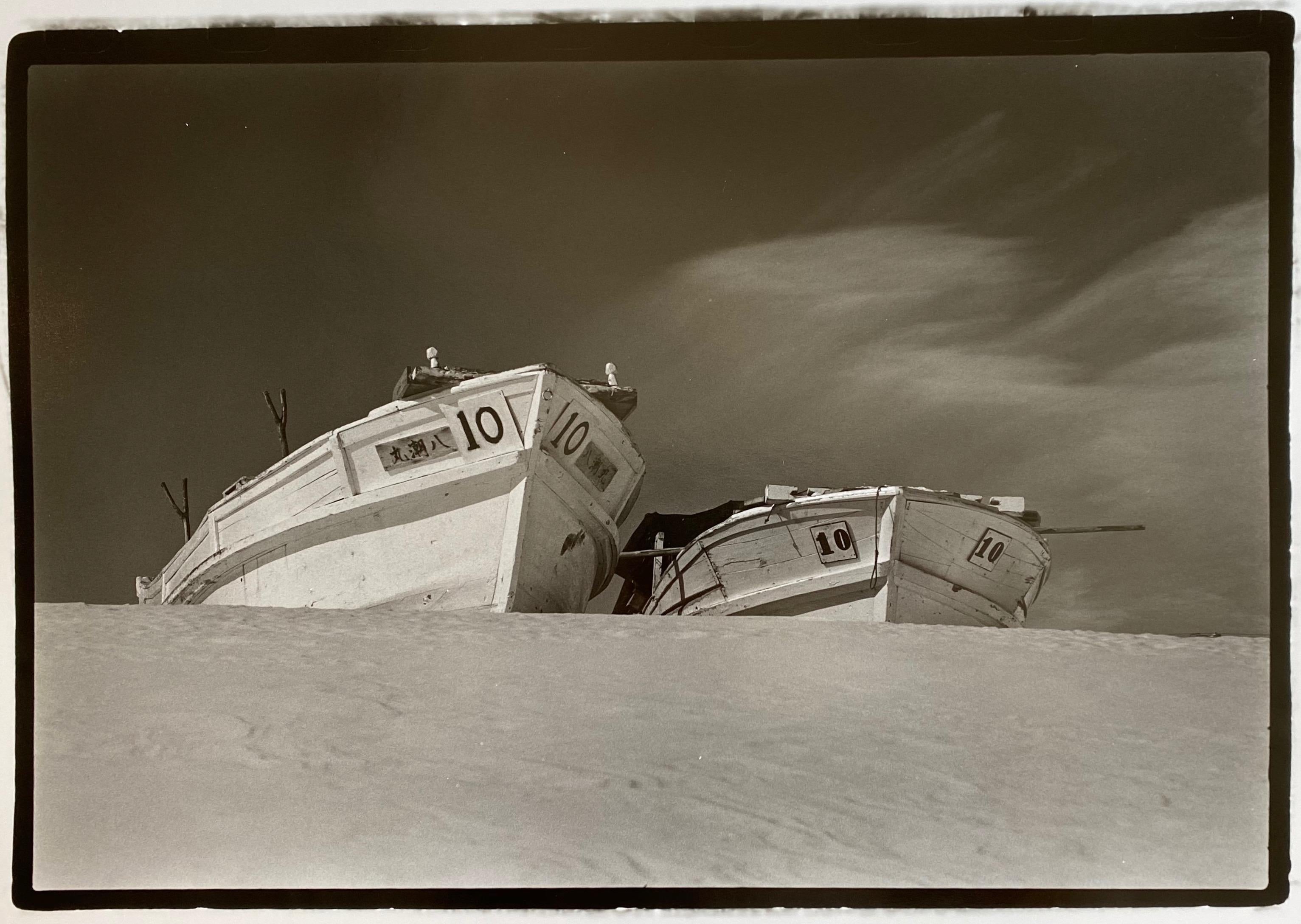 Hideoki Hagiwara Black and White Photograph - Boats 10, Hokkaido, Japan, 1977, Silver Gelatin