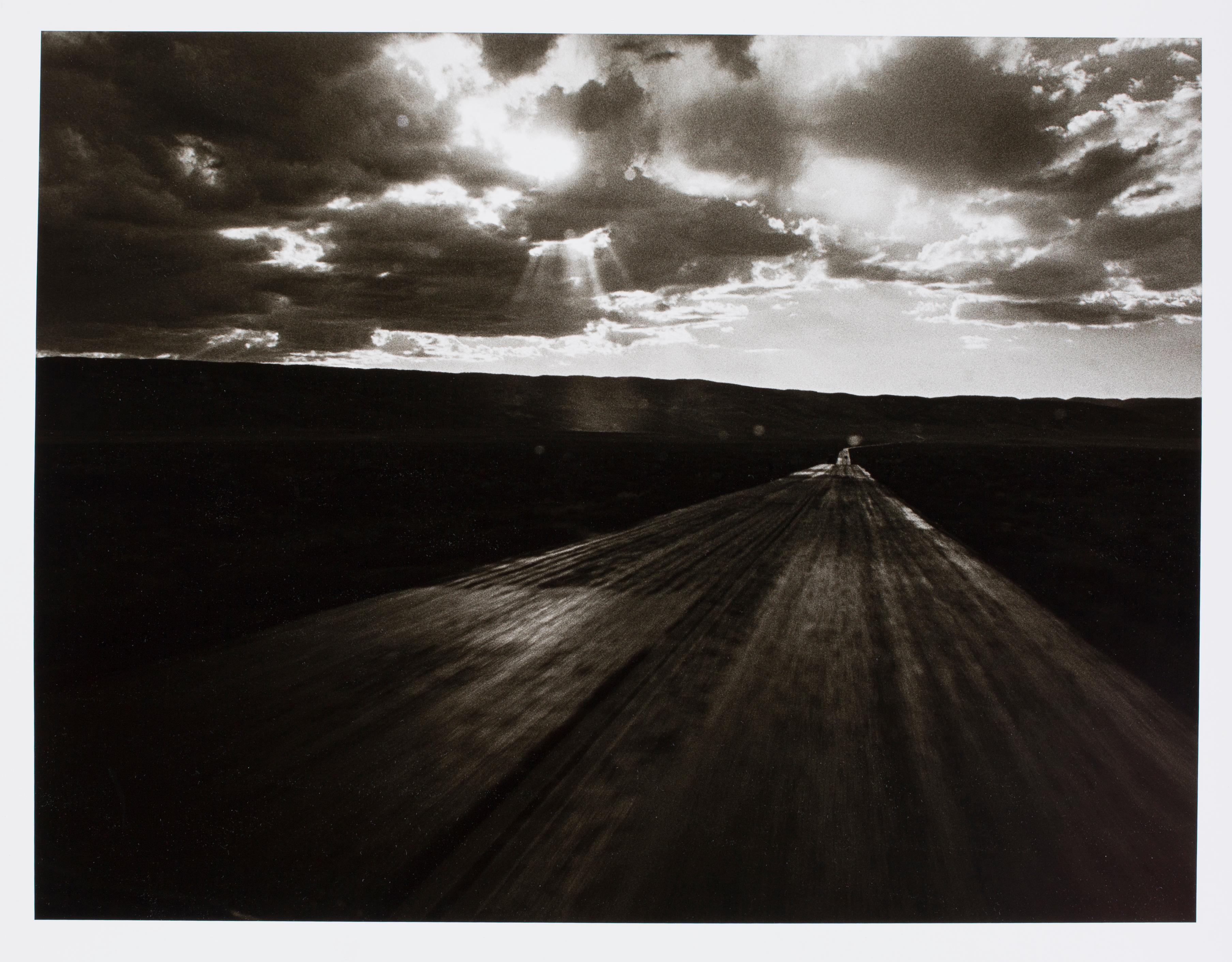 Hideoki Hagiwara Black and White Photograph - Hideoki, Black & White Photography, American Flag, Route 66, 2003