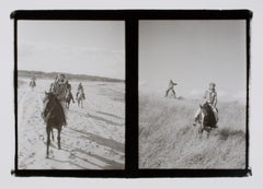 Vintage Hideoki, Black & White Photography, Horseback Riding, Montauk, 1970