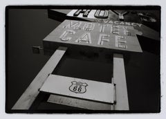Hideoki, Black & White Photography, Motel Sign, Route 66, 2003