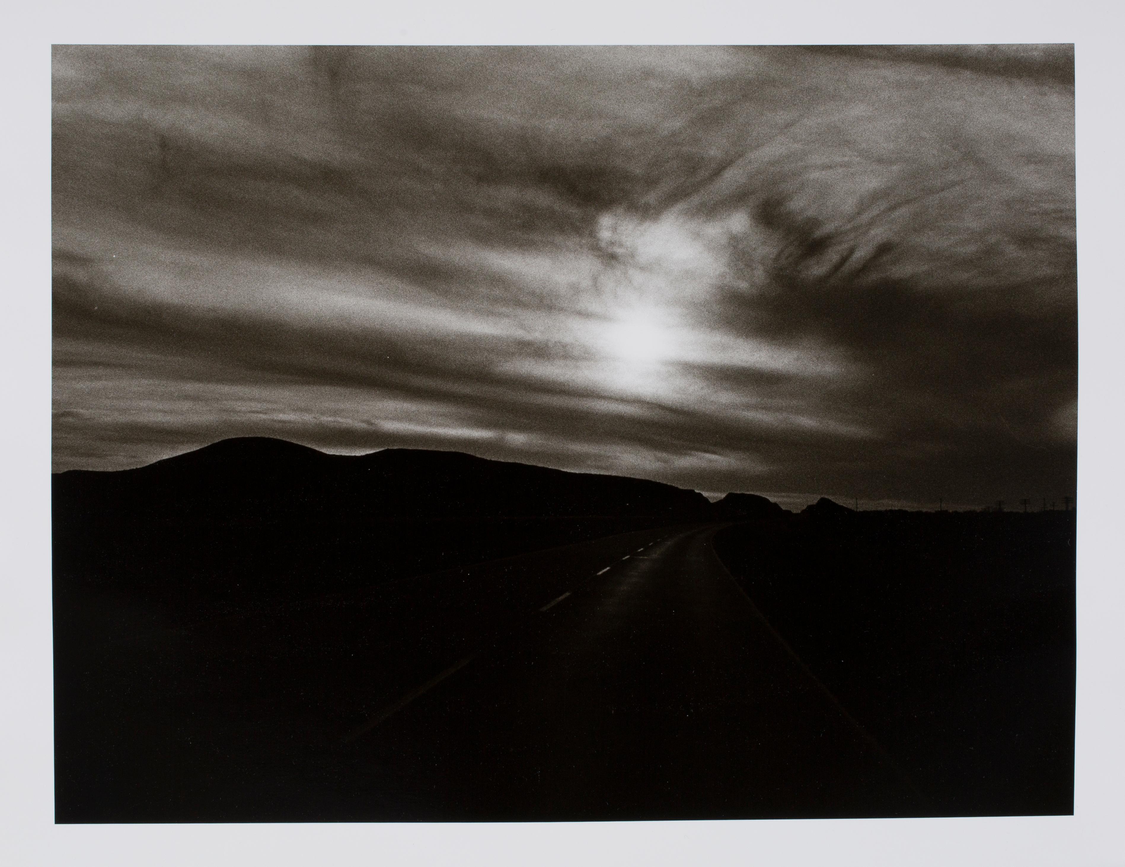 Hideoki Hagiwara Black and White Photograph - Hideoki, Black & White Photography, Stretched Road, Route 66, 2003