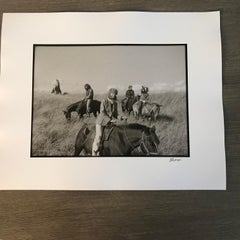 Hideoki, Horses in Montauk, Black & White, Photography, 1970, 16" x 20"