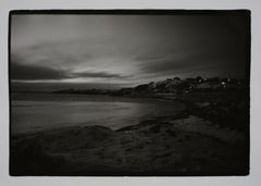 Vintage Seaside Snowy Village, Japan, 1978, Black and White, Silver Gelatin