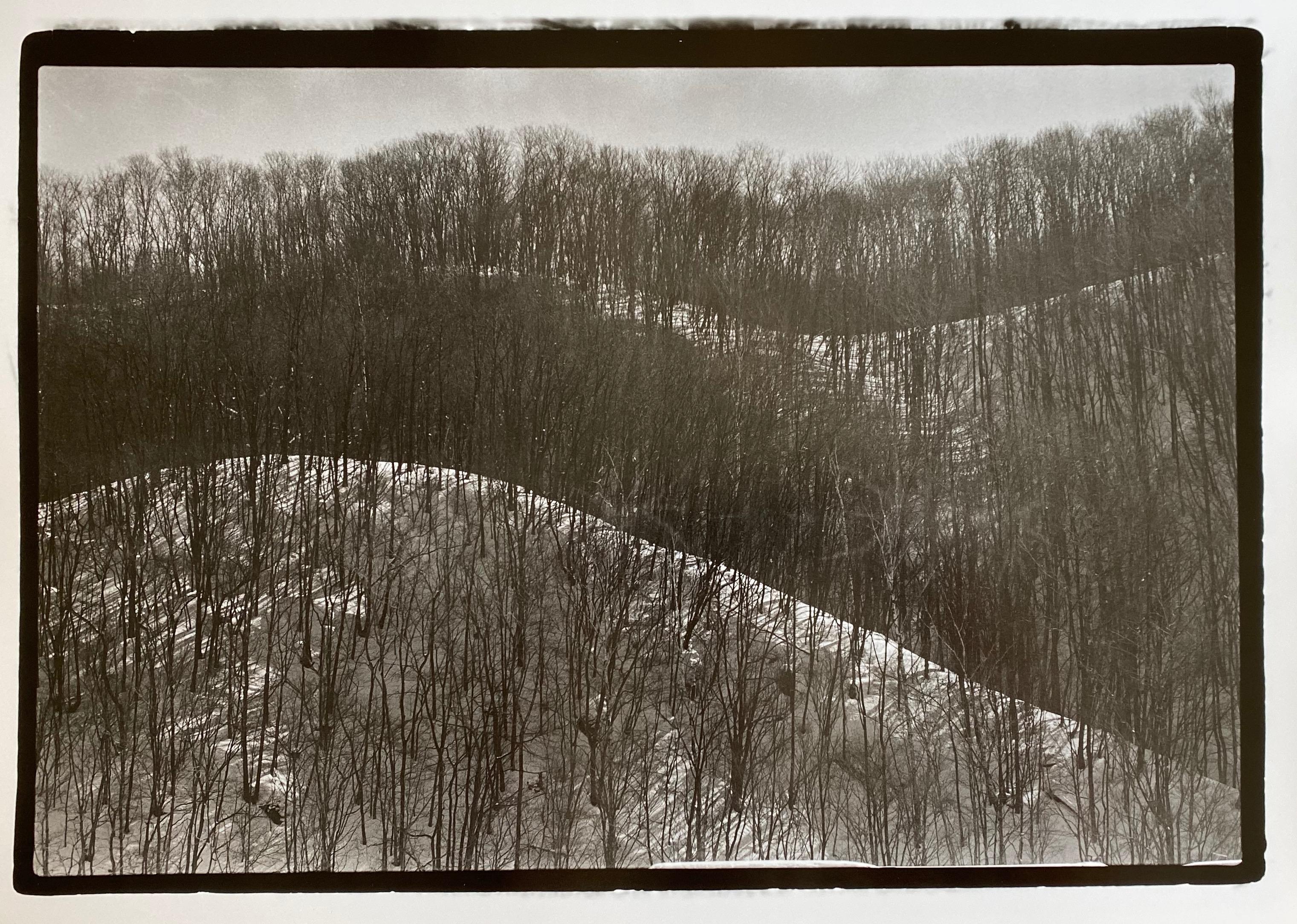 Hideoki Hagiwara Black and White Photograph - Snowy Hills, Hokkaido, Japan, 1977, Silver Gelatin