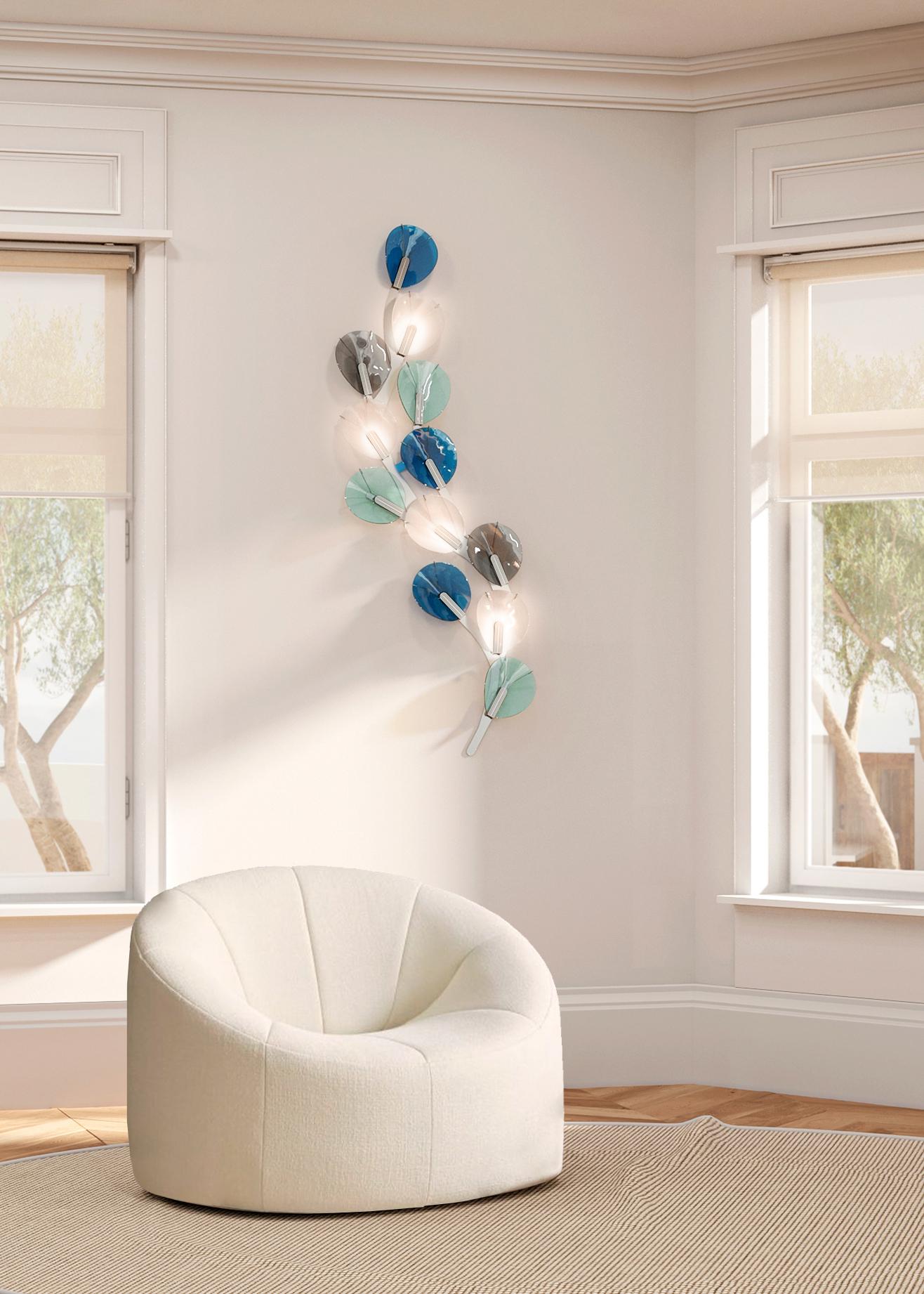 Lights HIEDRA. Mosaïque de verre artisanal illuminée fabriquée à la main à Barcelone, en Espagne Neuf - En vente à BARCELONA, ES