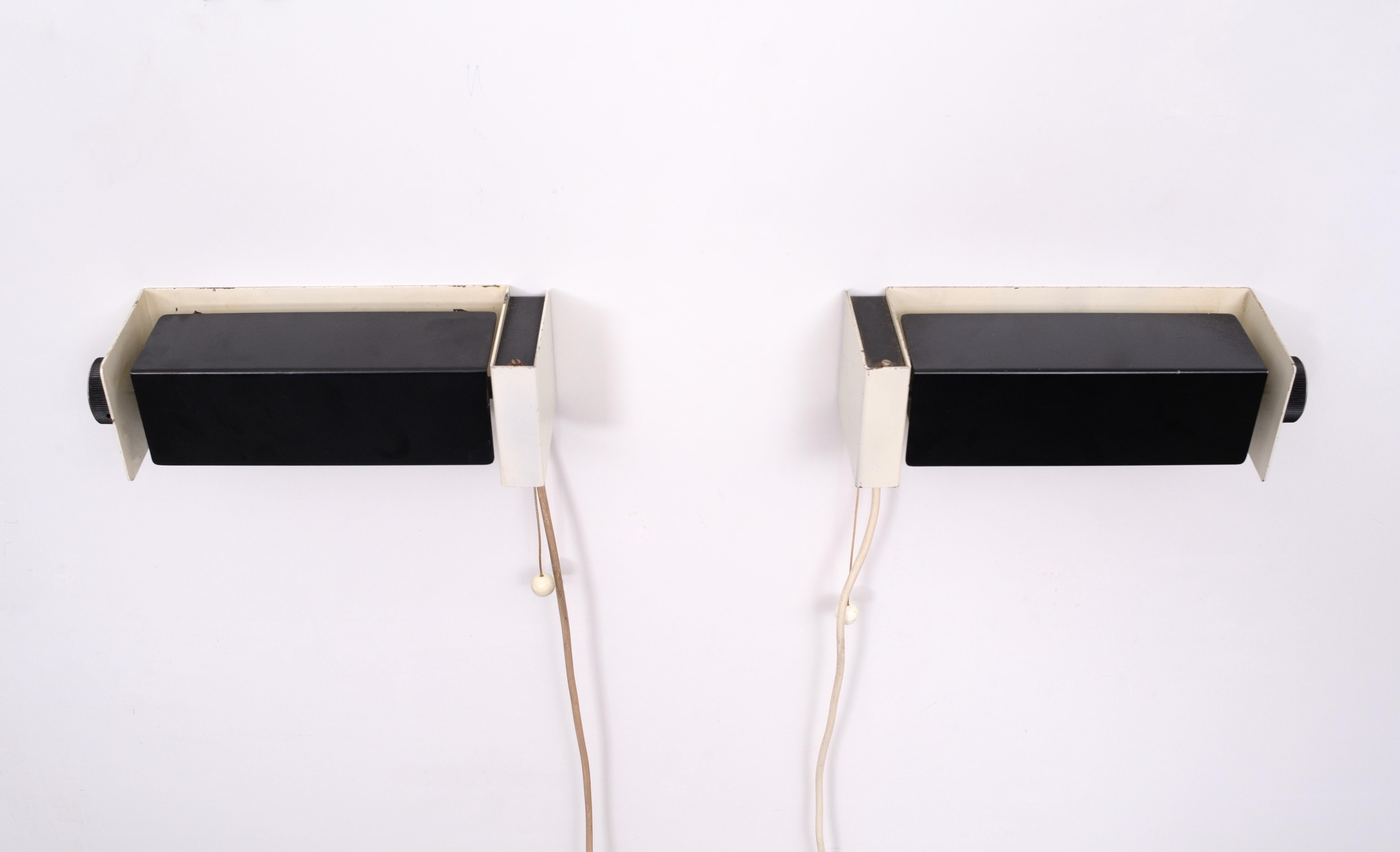 Mid-Century Modern Hiemstra Evolux Bed Lamps, 1950s For Sale