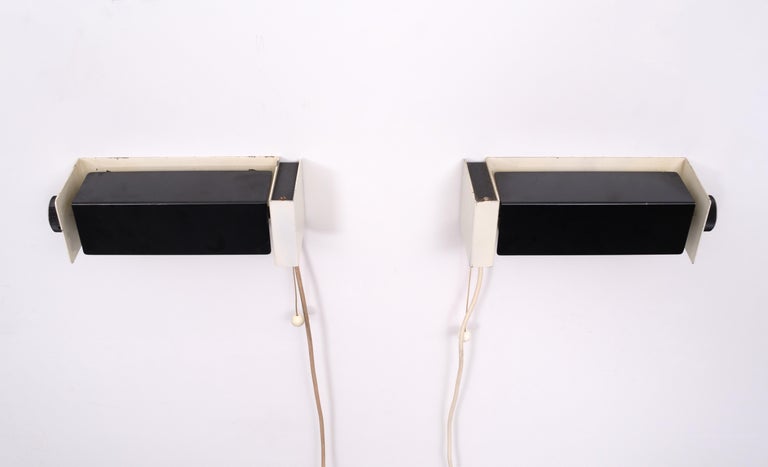 Dutch Hiemstra Evolux Bed Lamps, 1950s For Sale