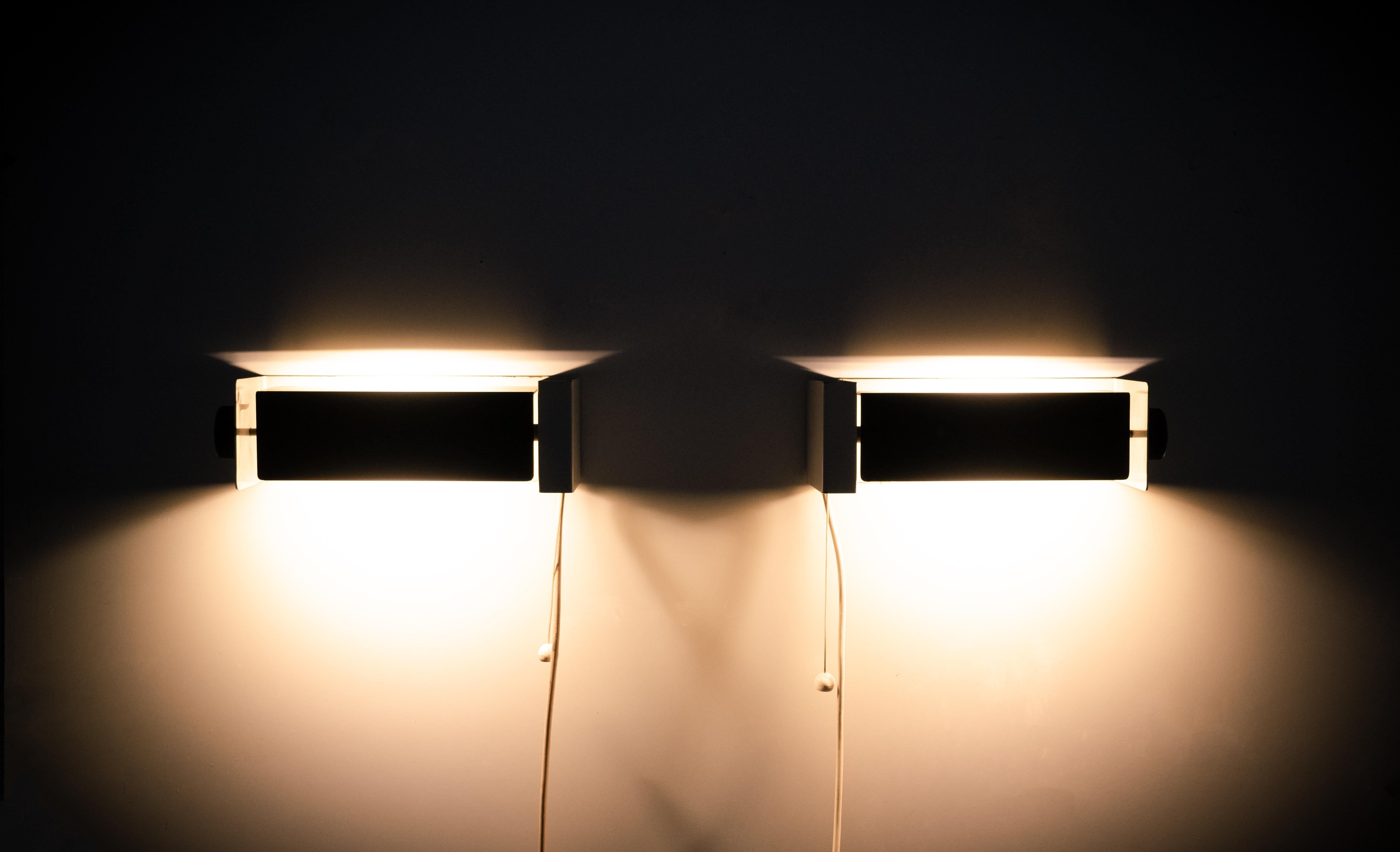 Mid-20th Century Hiemstra Evolux Bed Lamps, 1950s For Sale