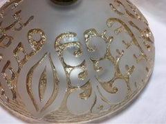 Hieroglyphics Glass Flush Mount Lamp by Peill and Putzler, 1960s