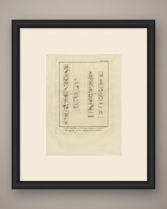 Hieroglyphs on the Broken Obelisks of Cairo, Antique Print, 1776