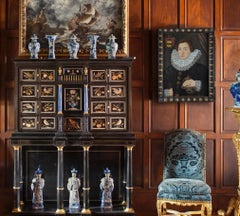 Elizabethan Portrait of Thomas Vavasour in a Black Doublet c.1587, Oil on panel