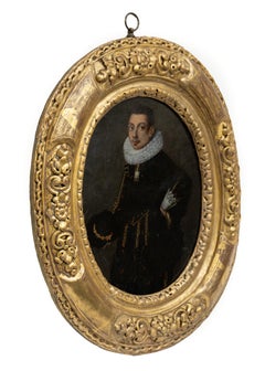 Portrait of a Gentleman in Doublet & Ruff c.1595; Elizabethan oil on copper