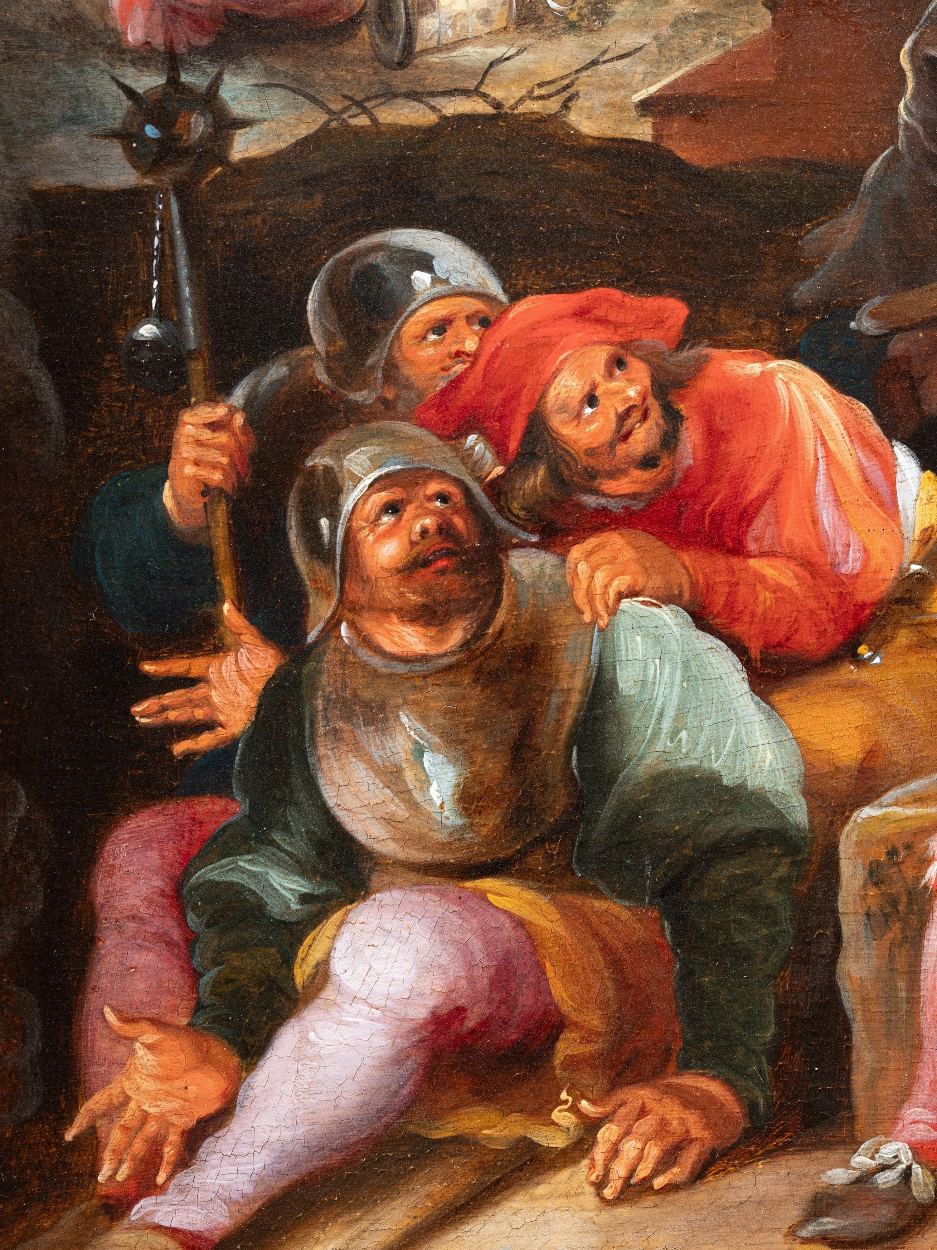 Hieronymus FRANCKEN III - The Denial of Saint Peter, 17th c. Antwerp school For Sale 3