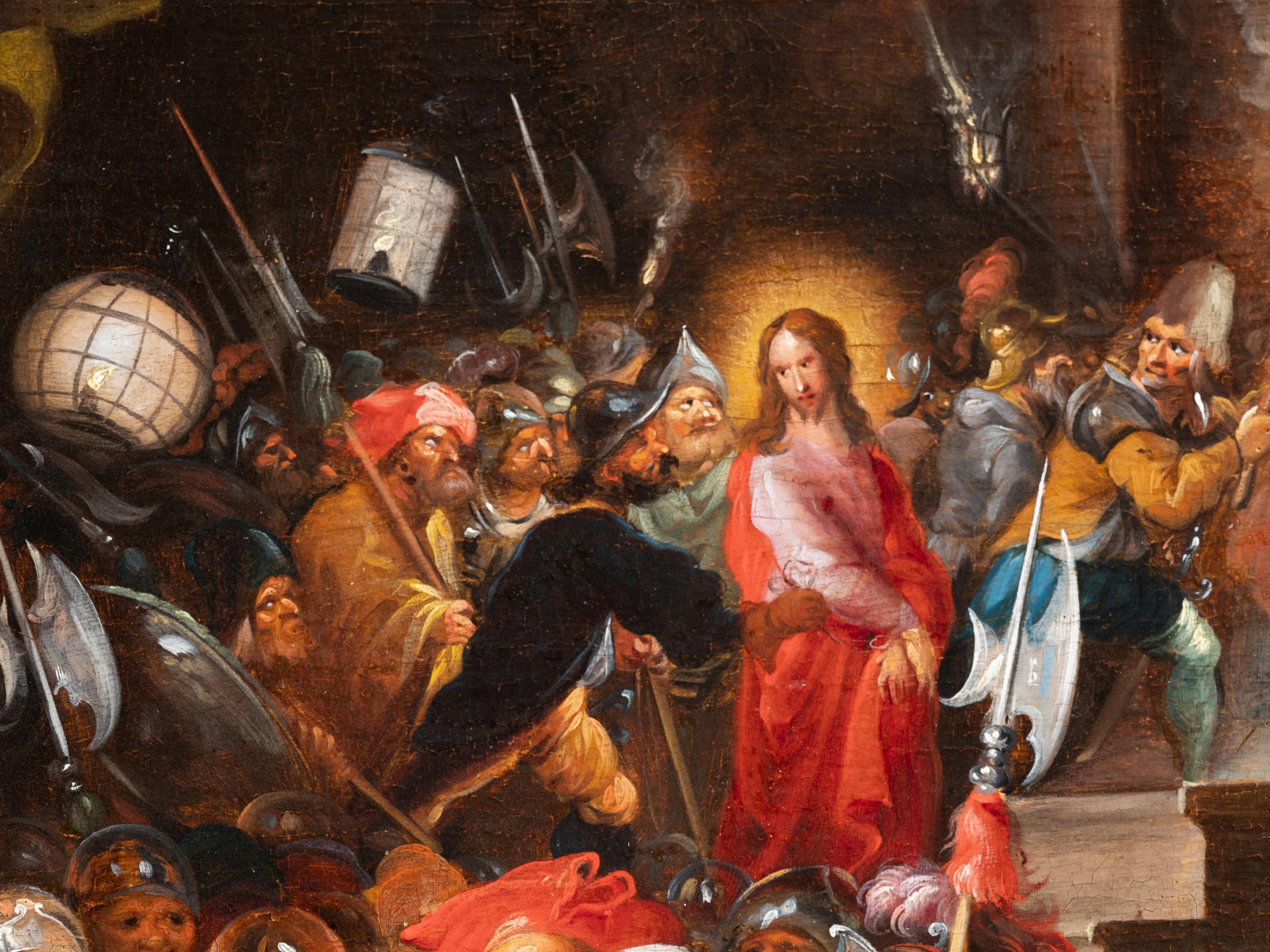 Hieronymus FRANCKEN III - The Denial of Saint Peter, 17th c. Antwerp school For Sale 4