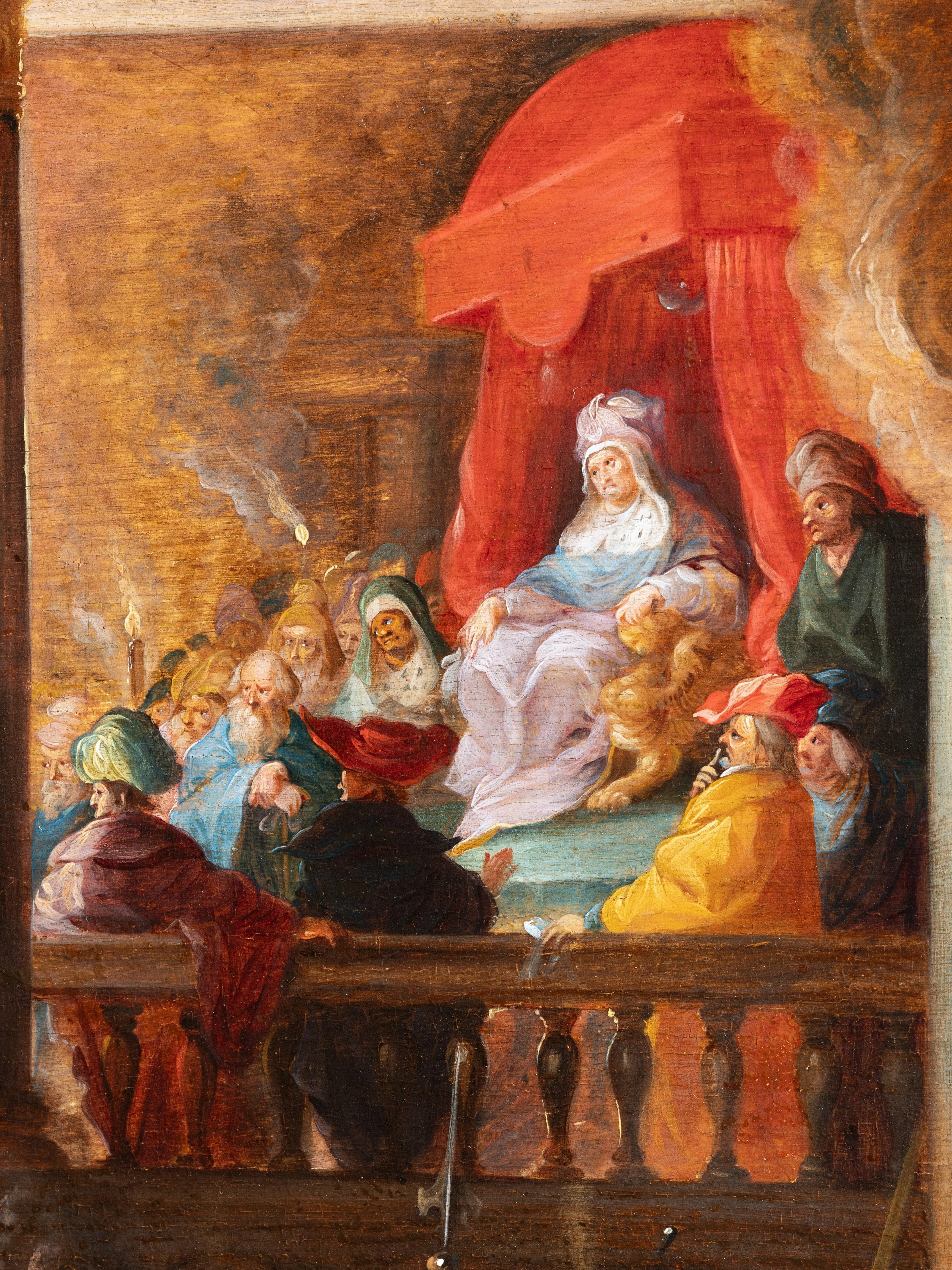 Hieronymus FRANCKEN III - The Denial of Saint Peter, 17th c. Antwerp school For Sale 5