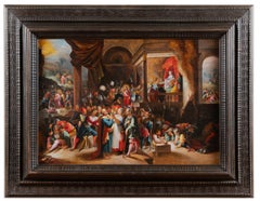 Hieronymus FRANCKEN III - The Denial of Saint Peter, 17th c. Antwerp school