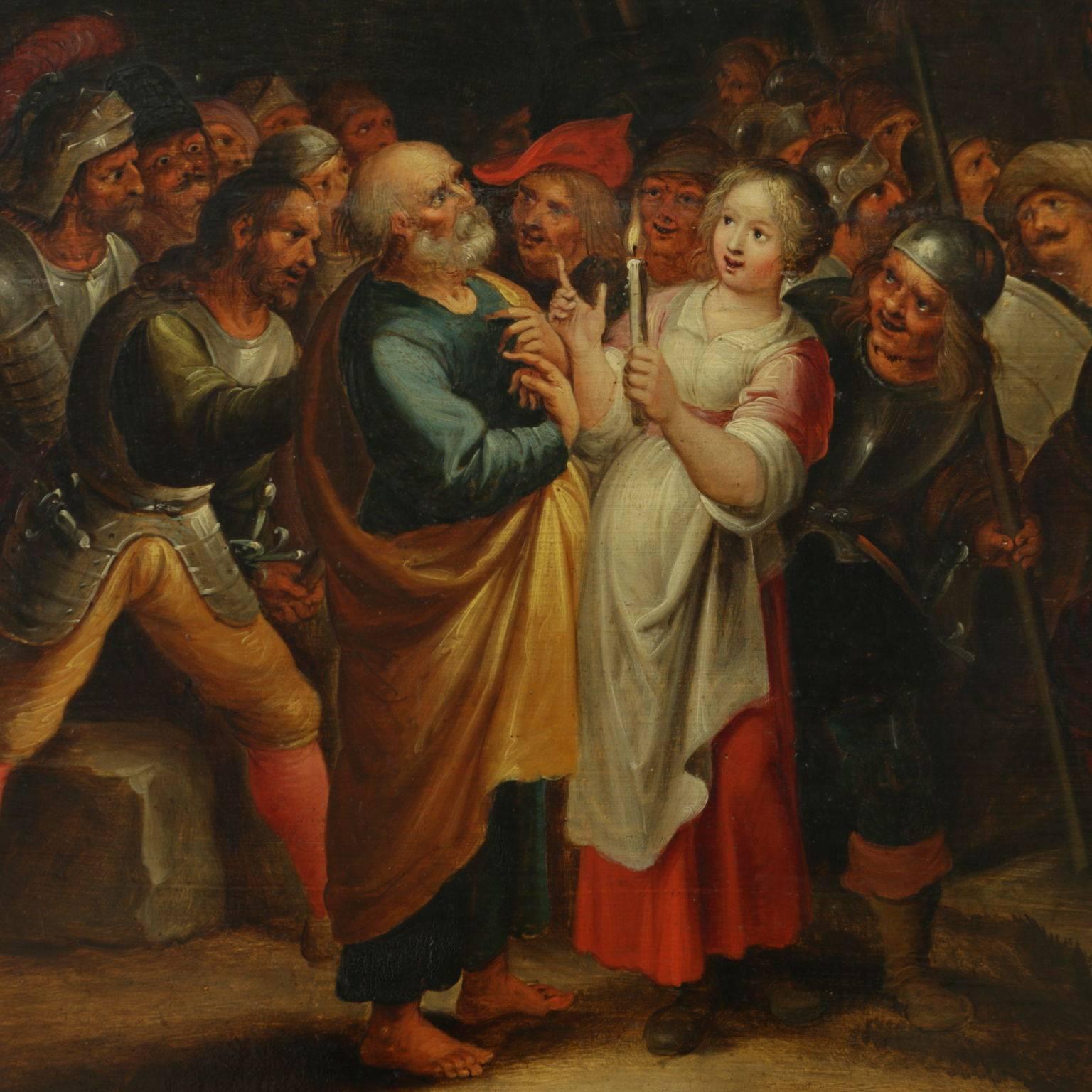 Hieronymus III Francken (1611-1661), The denial of Peter For Sale 1