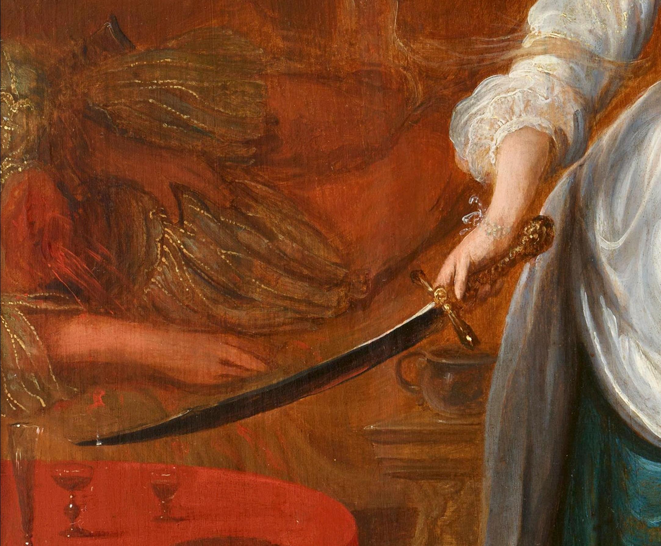 Judith avec la tête de Holofernes - Hieronymus Janssens (1624 - 1693) - Maîtres anciens Painting par Hieronymus Jannsens