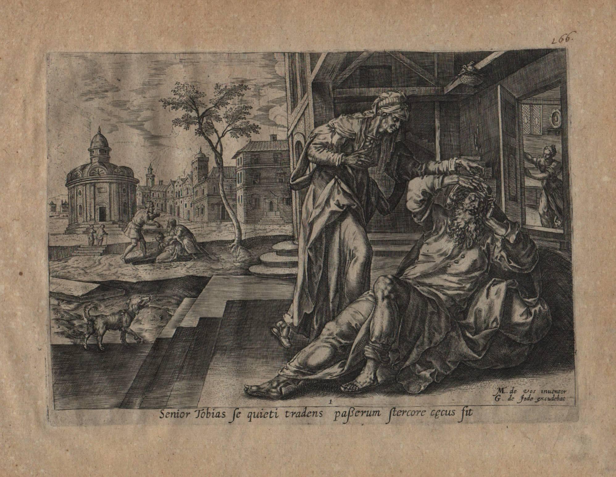Story of Tobias - Set of 6 Plates - 1579 Old Master Engravings Religious For Sale 2