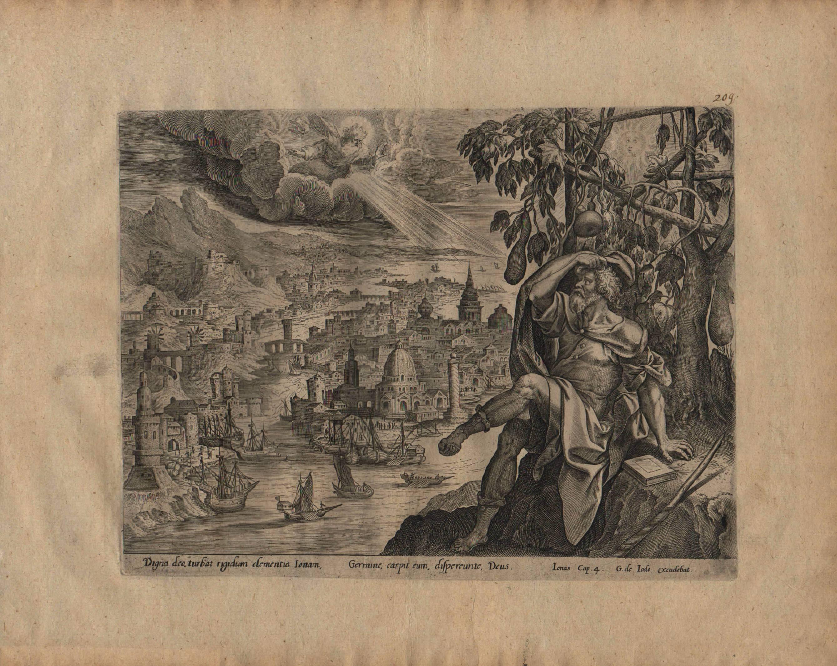 The Story of Jonah - 1585 Complete Set of 4 Plates - Old Master Engraving For Sale 5