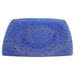 Higgins Art Glass Cobalt Blue Glass Platter
